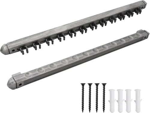 Miniatura 8 de GSE Games & Sports Expert 2-Piece 6/8/12 Billiard Pool Cue Rack Wall Mounted Holders, Billiard Cue Sticks Wall Rack Set