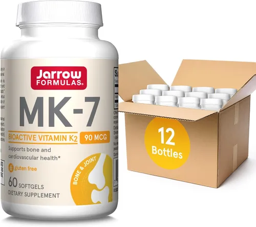 Miniatura 12 de Jarrow Formulas MK-7 90 mcg - Forma bioactiva de vitamina K2 - 60 porciones (cápsulas blandas) - para la salud ósea y cardiovascular - Suplemento