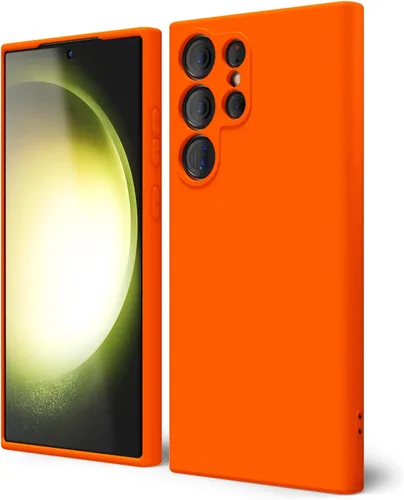 Miniatura 230 de oakxco Funda para teléfono Samsung Galaxy S21 Ultra con agarre de silicona líquida, bonita funda delgada y delgada de goma suave de TPU lisa