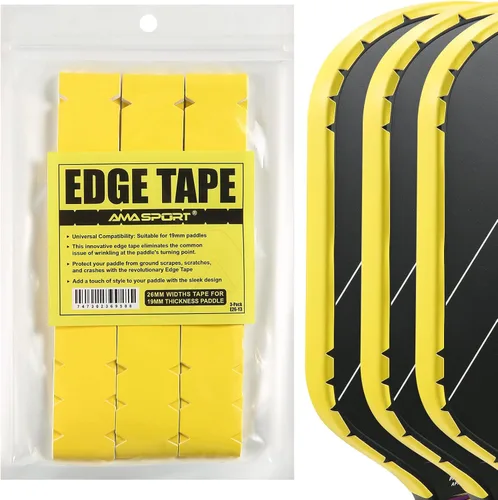 Miniatura 22 de PICKLETECH Cinta de protección de pala de pickleball – Protector de borde de cabeza de paleta – Cinta de protección de borde de raqueta ajuste