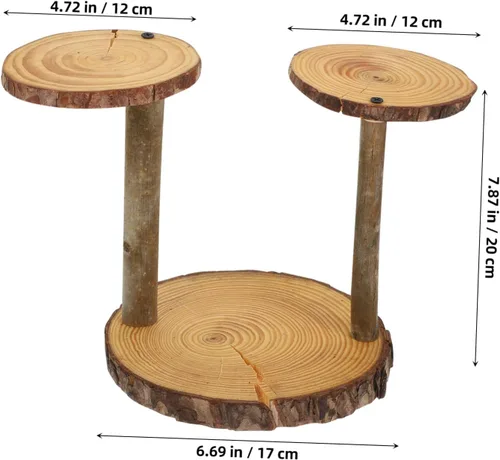 Miniatura 4 de Kisangel Soporte de madera maciza para macetas de plantas de múltiples capas decorativo para plantas