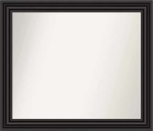 Miniatura 34 de Amanti Art Espejo personalizado, espejo de baño negro puente, espejo de pared o espejo de tocador de baño sobre el fregadero (26 x 26 pulgadas)