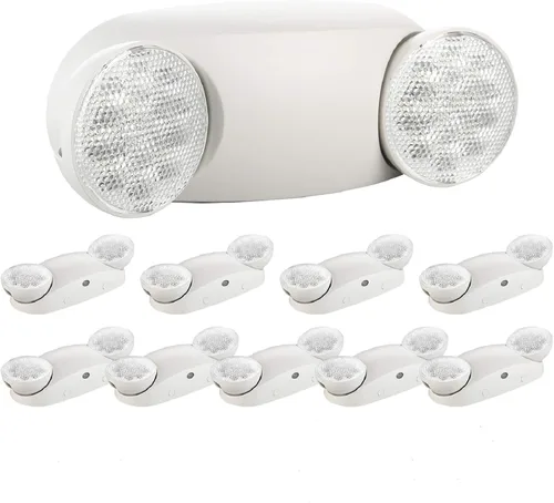 Miniatura 13 de Paquete de 6 luces de emergencia para negocios, con batería de respaldo, cable duro, certificado UL 924, CA 120/277V, iluminación de emergencia LED