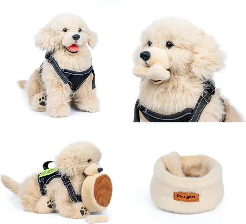 Miniatura 8 de Chongker Animales de Peluche de Perro con Juguetes Magnéticos, Suaves y Tiernos Juguetes de Peluche Golden Retriever, Animales de Peluche