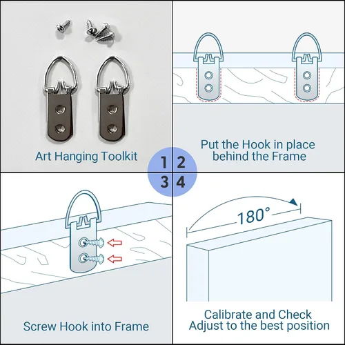 Miniatura 7 de MUDECOR Lienzo enmarcado prémium para pared, pinos nevados en bosque de invierno, ilustraciones modernas, arte contemporáneo, escénico, divertido