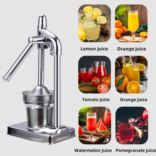 Miniatura 4 de Exprimidor manual de hierro fundido, exprimidor manual de hierro fundido resistente, máquina trituradora para jugo de naranja de limonada fresca