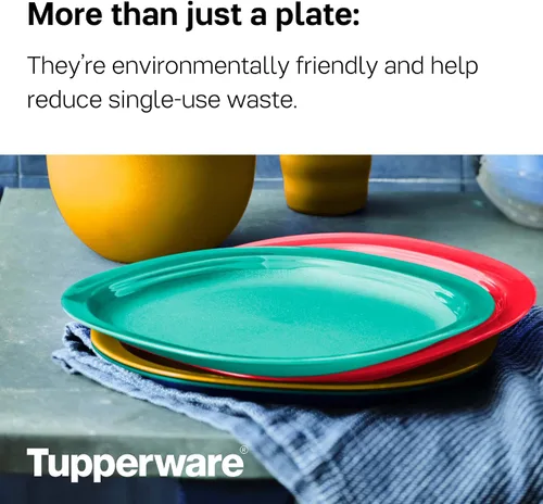 Miniatura 6 de Tupperware Platos de almuerzo recalentables para microondas, aptos para lavavajillas y microondas, sin BPA, reutilizables, ligeros, duraderos e