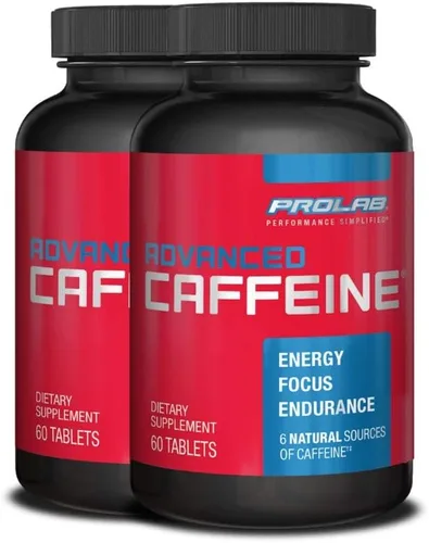 ProLab Nutrition Advanced Caffeine 200 mg, tabletas de cafeína natural de acción rápida con extracto de té verde, energía limpia, enfoque mental (60