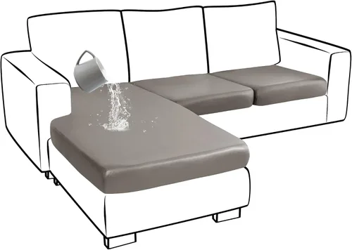 Miniatura 42 de Yates Home Funda de cojín de piel sintética para sofá, impermeable, elástica, para asiento de caravana, sofá biplaza, protector de muebles, funda