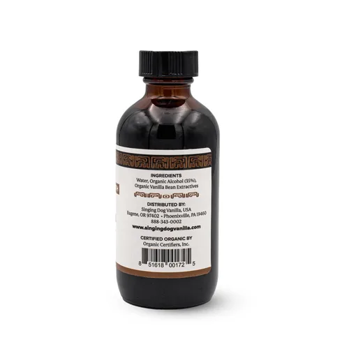 Miniatura 2 de Singing Dog Vanilla Extracto orgánico de vainilla pura de doble fuerza, 4 onzas – 2 granos de vainilla, USDA Organic – Helado, horneado – sin OMG