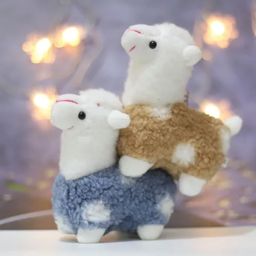 Miniatura 6 de YUKOUQIAN Animal de peluche de llama, lindo juguete de alpaca de peluche para niñas y niños (Alpaca heji Blanco)