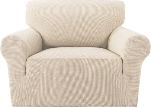 Miniatura 25 de MeilleMaison Funda elástica para silla reclinable, funda para sofá de 1 pieza con parte inferior elástica, lavable, protector de muebles Negro