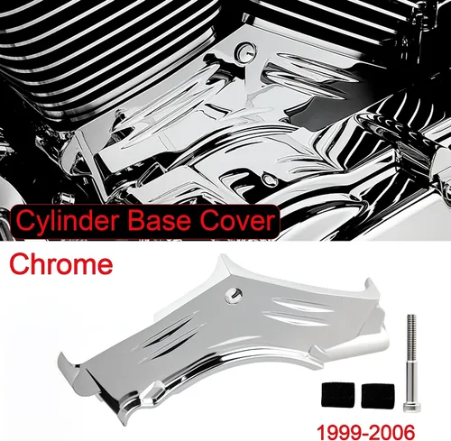 Miniatura 8 de Cubierta de base de cilindro ABS cromada compatible con Harley Softail Dyna Road King Twin Cam 1999-2006