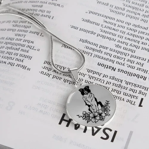 Miniatura 4 de Border Collie - Collares para amantes de las mascotas para mujeres y niñas, lindas fronteras para perros Collie, primavera, verano, flores florales