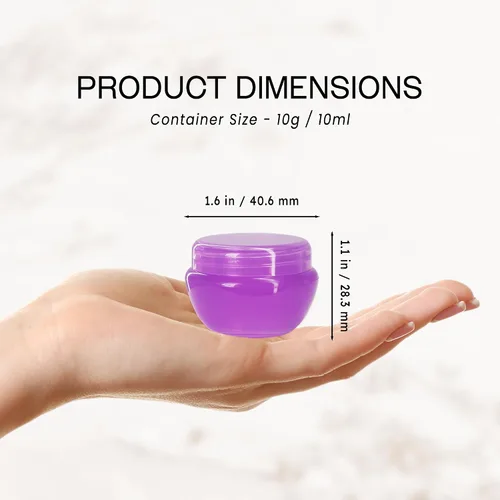 Miniatura 3 de Beauticom - Frascos (0.35 oz / 0.3 fl oz) esmerilados con revestimiento interior para guardar exfoliantes, aceites, ungüentos, cremas, lociones