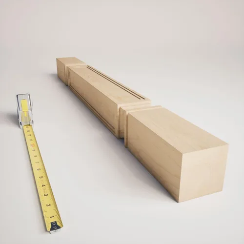Miniatura 3 de Ekena Millwork COL03X03X35KEAL 3 ménsula de acanto pequeña, 3/4 de pulgada de ancho x 3 3/4 pulgadas de profundidad x 35 1/2 pulgadas de alto