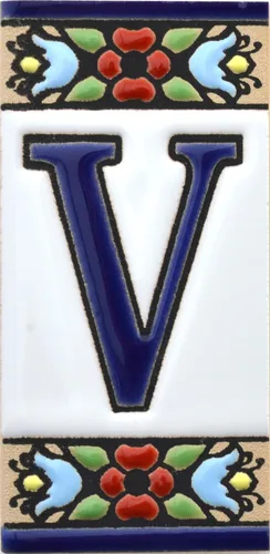 Miniatura 11 de Letras de casa de 3 pulgadas. Azulejos de letras de casa pintados a mano para letreros, direcciones y nombres. Números de dirección para casas.