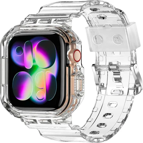 Miniatura 21 de XYF Compatible con correas cristalinas para Apple Watch de 1.929 in, 1.811 in, 1.772 in, 1.732 in, 1.654 in, 1.614 in, 1.575 in, 1.496 in, funda