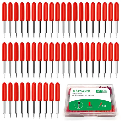 Miniatura 10 de Hadwoer 50 cuchillas de corte de repuesto compatibles con Explore Air 2/Air 3/Explore 4/Maker/Maker 3/Maker 4
