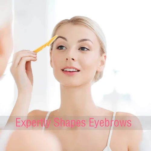 Miniatura 6 de Boao 60 piezas de afeitadora de cejas, herramienta de dermaplaning para mujeres y hombres, microcuchillas moldeadoras con cubierta de precisión