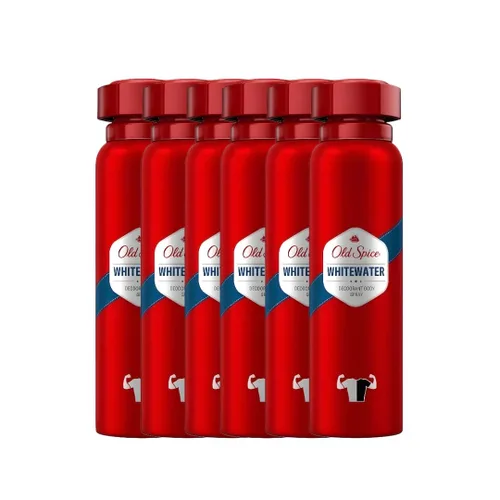 Old Spice Whitewater - Desodorante corporal en espray para hombres, 5.1 fl oz, protección contra olores durante 48 horas, aroma fresco acuático y de