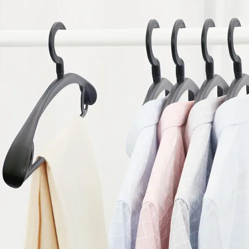 Miniatura 4 de Paquete de 10 perchas resistentes con capacidad de carga de 25 libras, colgador giratorio para ropa para trajes, perchas de hombro ancho