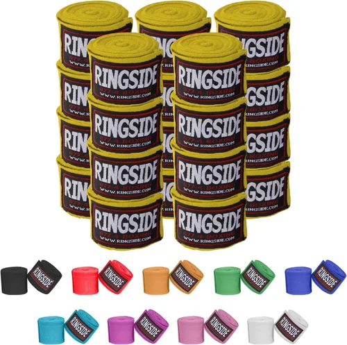 Miniatura 18 de Ringside Mexican Style Boxing Hand Wraps (Pairs) - 180" Semi-Elastic Cotton Blend Wrist Support with Thumb Loop for MMA, Muay Thai, Kickboxing