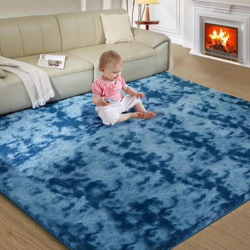 Miniatura 13 de Alfombra ultra suave para sala de estar, alfombra mullida de área 4X6 para dormitorio, alfombras modernas de pelo largo, alfombra suave