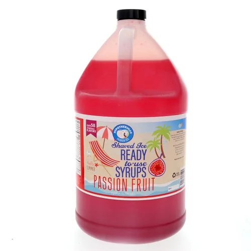 Miniatura 32 de Hypothermias Wild Cherry - Jarabe de sabores de cono de nieve hawaiano listo para usar (128 onzas líquidas), hielo afeitado, 100% azúcar de caña pura