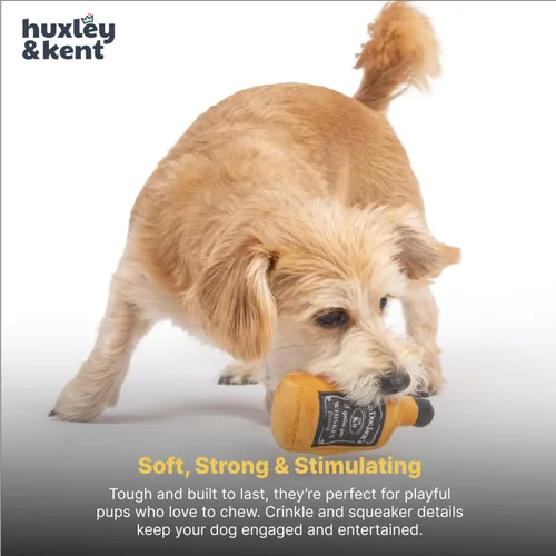 Miniatura 7 de Huxley & Kent Juguete divertido para perros con chirriador, juguetes chirriantes de felpa para perros pequeños, animal de peluche pequeño y duradero
