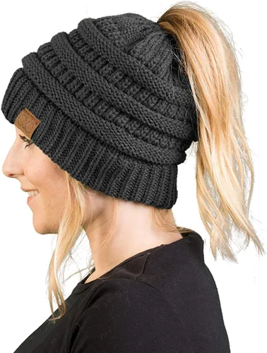 Miniatura 157 de Funky Junque - Gorro para mujer con ranura para cola de caballo