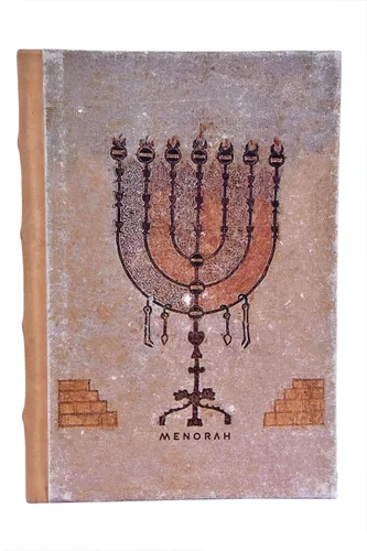 De Kulture Menorah - Agenda de tareas ecológica hecha a mano, sin ácidos, lomo de cuero genuino, diario diario ideal para uso personal y de oficina,