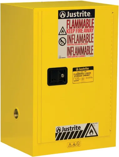 Miniatura 19 de Justrite 890200 - Gabinete para almacenamiento de seguridad, de tamaño pequeño, para almacenar productos inflamables, manual, con 1 puerta, de acero