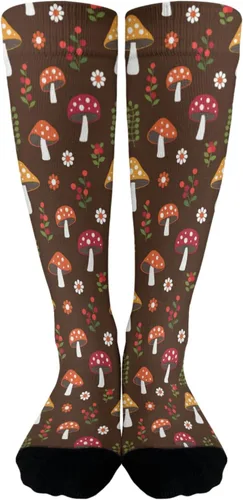 devor planta hongos lindos hongos divertidos hongos mágicos calcetines de media pantorrilla calcetines tubo hombres tubo mujeres calcetines algodón
