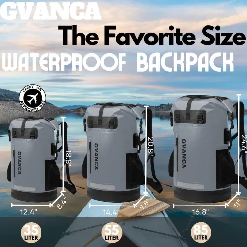 Miniatura 4 de Mochila impermeable con tapa enrollable para kayak, bolsa seca flotante para actividades al aire libre, navegación, vela, canotaje, rafting, pesca