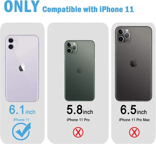 Miniatura 2 de NGB Diseñada para Funda de Teléfono iPhone 11, Morado/Azul Funda Bonita con Purpurina Líquida Brillante para Mujeres Niñas Niños con Protector