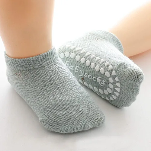Miniatura 7 de Calcetines de algodón antideslizantes de corte bajo para niños y niñas