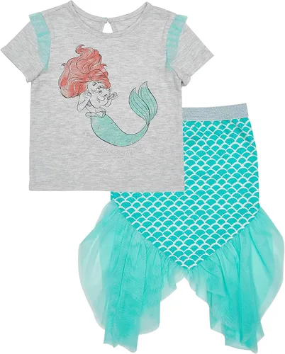 Disney baby-girls Shirts and Skirt Set - Short Sleeve Toddler Girl Shirt Skirts for Girls