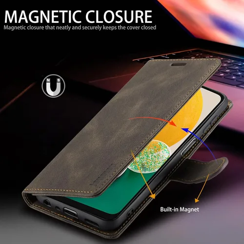 Miniatura 4 de Funda tipo cartera para Samsung Galaxy A13 5G con tarjetero [bloqueo RFID] con función atril magnética, funda de piel con tapa para Samsung Galaxy