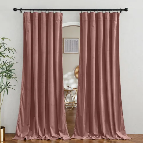 Miniatura 65 de RYB HOME Cortinas de terciopelo verde oliva de 72 pulgadas de largo, cortinas opacas con aislamiento térmico, tratamiento de ventana, decoración