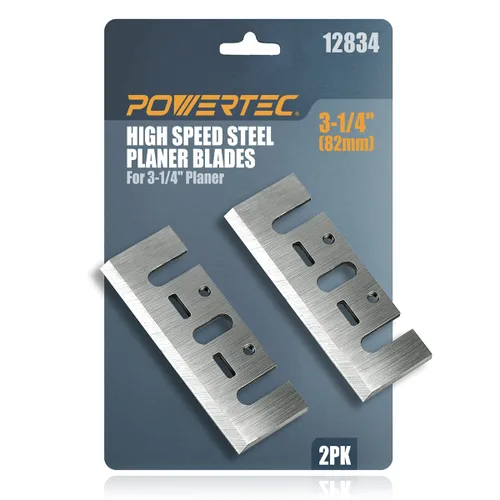 Miniatura 9 de POWERTEC Cuchillas cepilladoras de mano de carburo de 4-3/8 pulgadas para WEN 6534, Powertec HP1005 cuchillas de repuesto para cepilladora - Juego