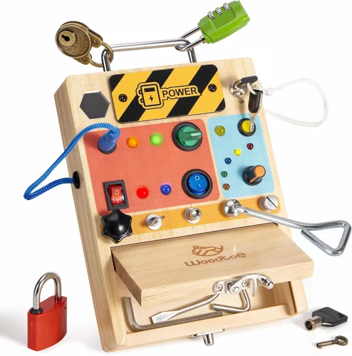 Miniatura 8 de Woodtoe Juego de Candado y Llave Montessori para Niños, Juego Educativo de Candados y Llaves, Materiales de Aprendizaje Montessori de Madera