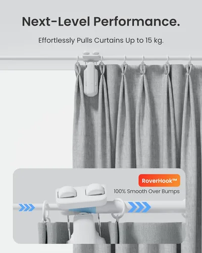 Miniatura 5 de SwitchBot Abridor de Cortinas Automático - Control Remoto Bluetooth Cortina Inteligente con Aplicación/Temporizador, Motor de Alto Rendimiento