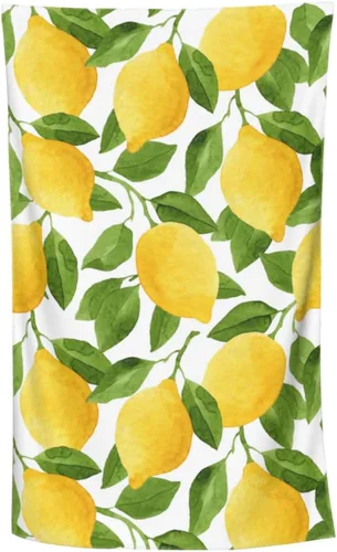 Miniatura 7 de VOOHDDY Toalla de playa de frutas verdes amarillo limón, grande, suave, absorbente, de secado rápido, toallas de baño de gran tamaño para baño