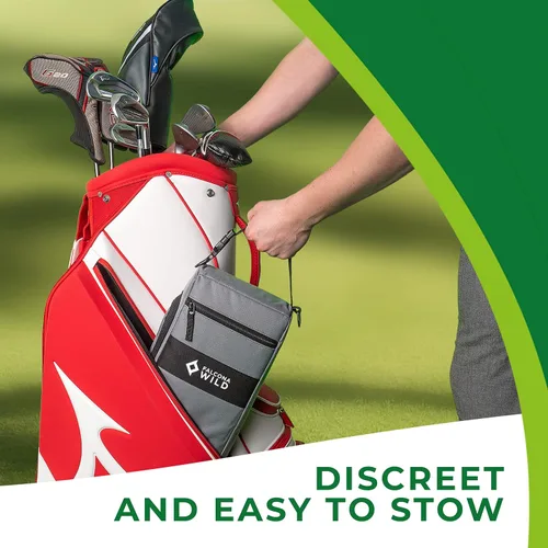 Miniatura 4 de Falcona Wild Bolsa enfriadora de golf más 2 paquetes de hielo – Mantiene las bebidas frías durante horas – Capacidad para 6 latas – Cabe
