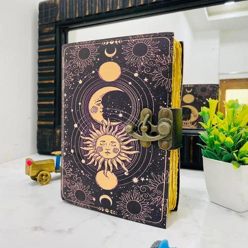 Miniatura 5 de Diario de cuero para hombres y mujeres, 200 páginas antiguas hechas a mano con borde de deckle borde, cuaderno de bocetos de cuero, cuaderno