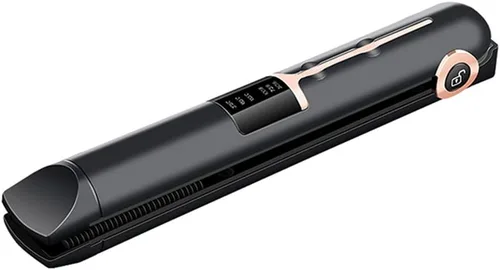 Miniatura 6 de Yinhing Alisador y rizador de pelo 2 en 1, carga USB inalámbrica, 3 temperaturas ajustables 165 185 205 con pantalla LED, para fino, medio corto #343