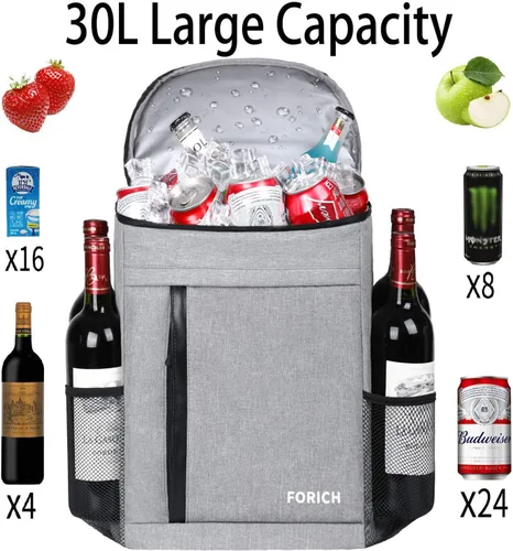 Miniatura 3 de FORICH - Mochila térmica suave, con aislamiento impermeable, a prueba de fugas, mochila portátil de tamaño pequeño para trabajar, almuerzo, viajes