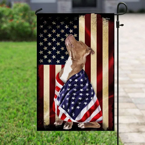 Miniatura 6 de FLAGWIX Bandera estadounidense de Pitbull American Patriot (29.5 x 39.5 pulgadas), banderas de Estados Unidos de poliéster de alta calidad