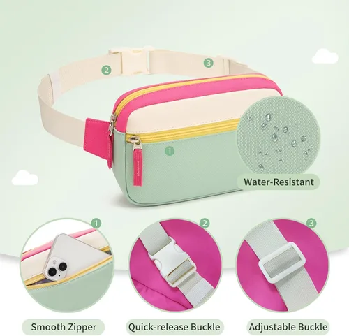 Miniatura 7 de Riñonera para adolescentes, bolsa para cinturón, bonita bolsa cruzada para regalo
